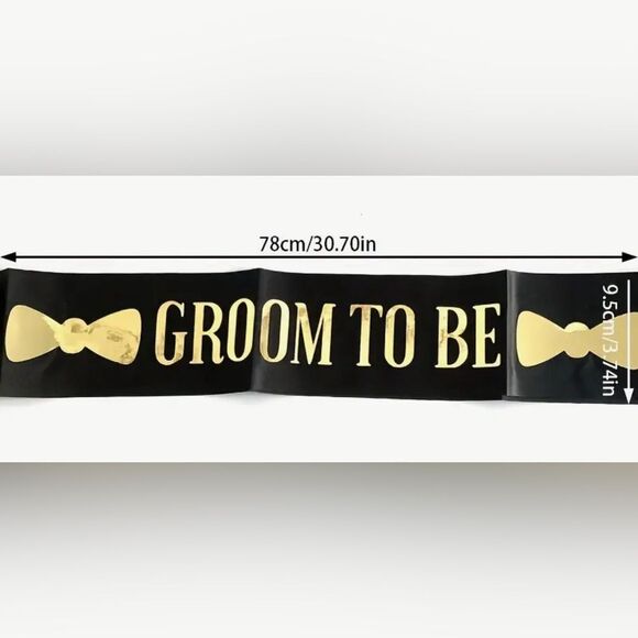 GROOM TO BE SASH for wedding or bachelor party. Brand New. - Picture 3 of 4